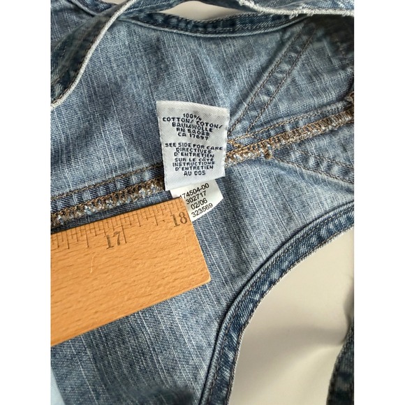 Baby Gap Kids Blue Denim Patches Overalls Vintage Sports Rugby Size 3T - Picture 7 of 11